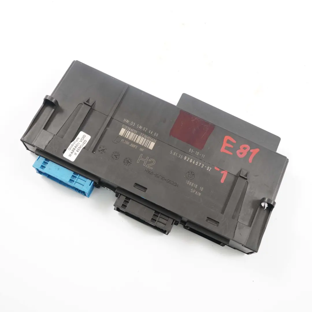 ECU Body Control Module Anschlussdose H2 PL2 RR JBBFE für BMW E81 mit Teilenummer 9264573 BMW E81 ECU Body Control Module Anschlussdose H2 PL2 RR JBBFE - SKU 9264573-1 - Teilenummer 9264573
