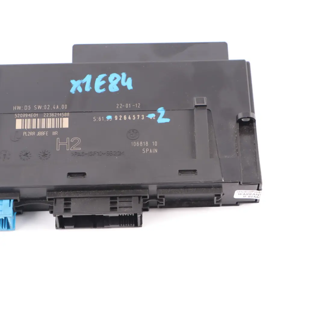 BMW E81 ECU Body Control Module Anschlussdose H2 PL2 RR JBBFE - SKU 9264573-2 - Teilenummer 9264573