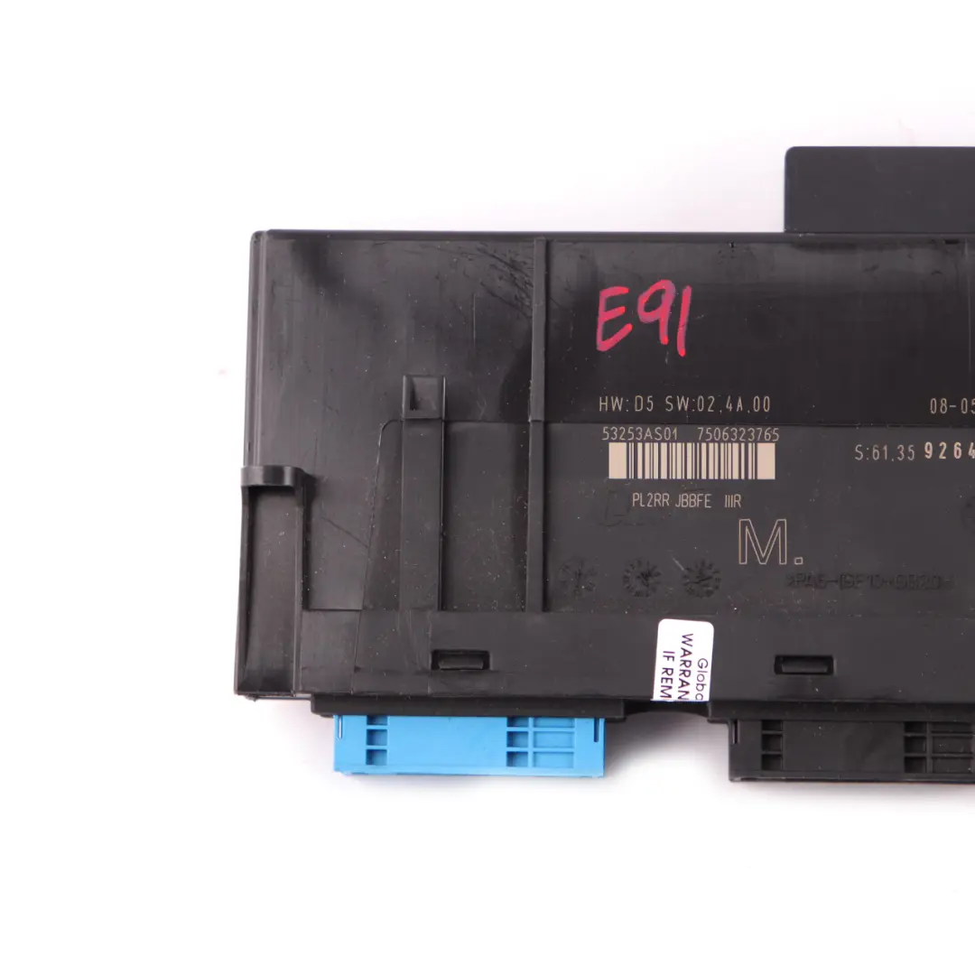 ECU Body Control Module Junction Box M PL2RR JBBFE IIIR to BMW 3 E91 with Part number 9264577 BMW 3 E91 ECU Body Control Module Junction Box M PL2RR JBBFE IIIR - SKU 9264577 - Part number 9264577