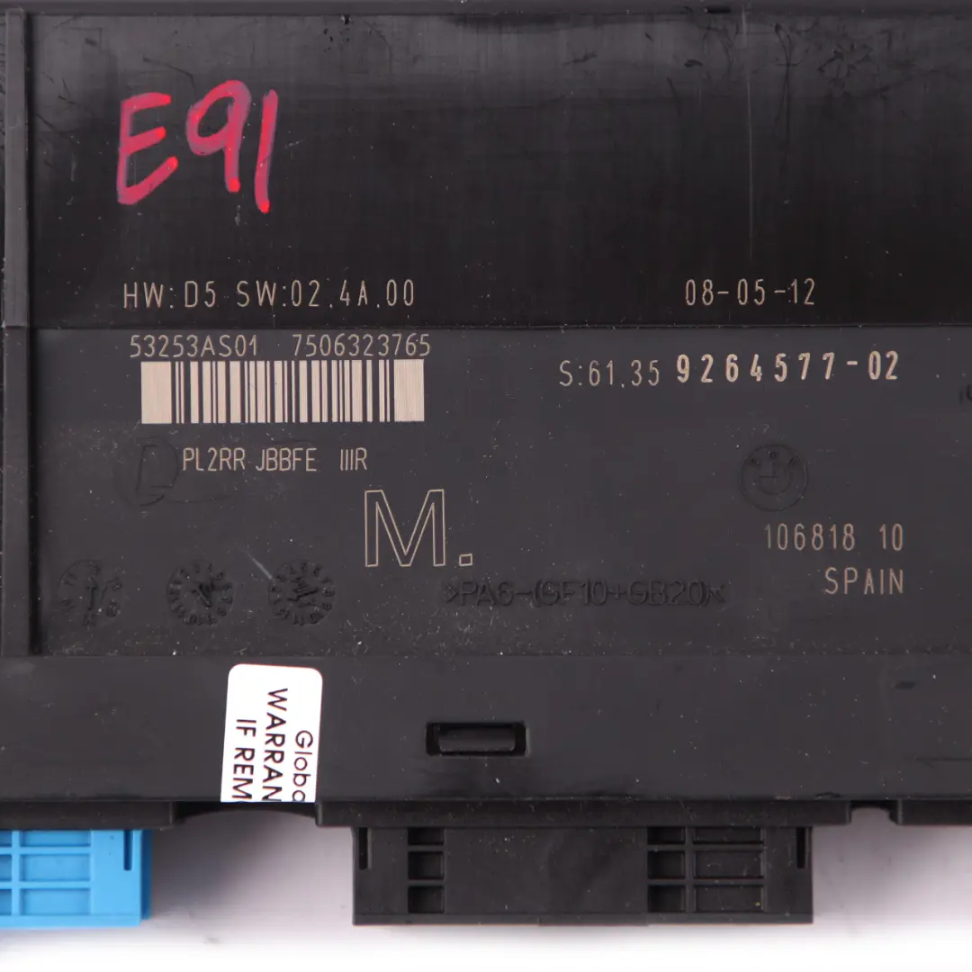 BMW 3 E91 Boîtier Jonction Module Commande Carrosserie ECU M JBBFE IIIR - SKU 9264577 - Numéro de pièce 9264577