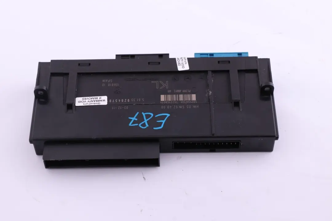 Reihe E87 Steuergerät KL PL2RR JBBFE 6135 für BMW 1 mit Teilenummer 9264579 BMW 1 Reihe E87 Steuergerät KL PL2RR JBBFE 6135 - SKU 9264579 - Teilenummer 9264579