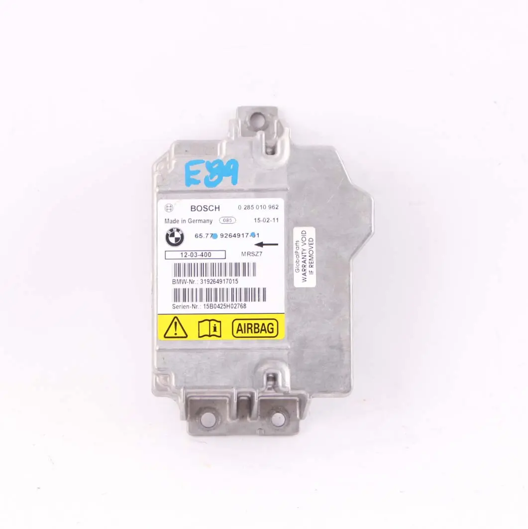 BMW Z4 E89 Roadster Air Module Control Unit ECU 9264917