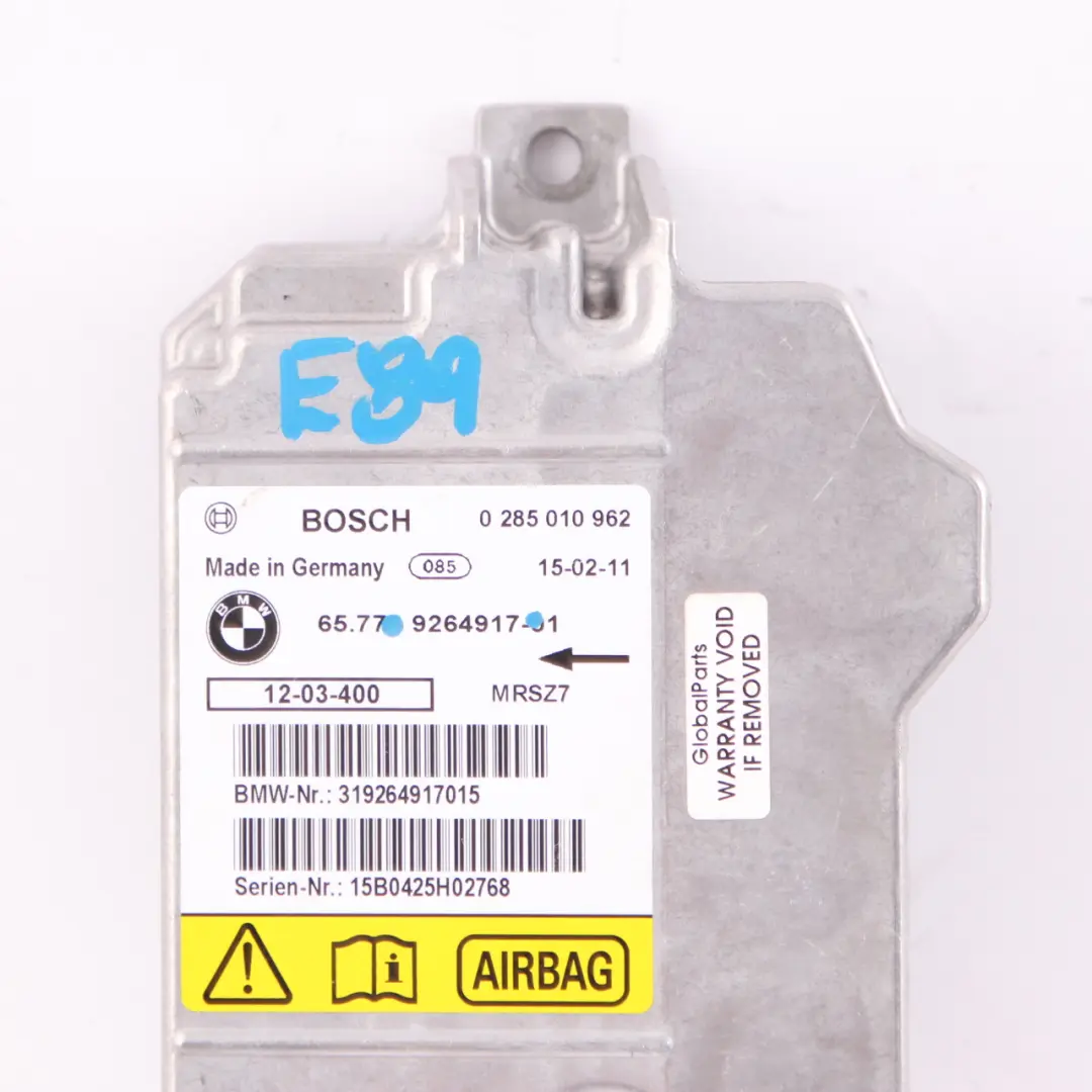 BMW Z4 E89 Roadster Unité Commande Module D'Air ECU - SKU 9264917 - Numéro de pièce 9264917
