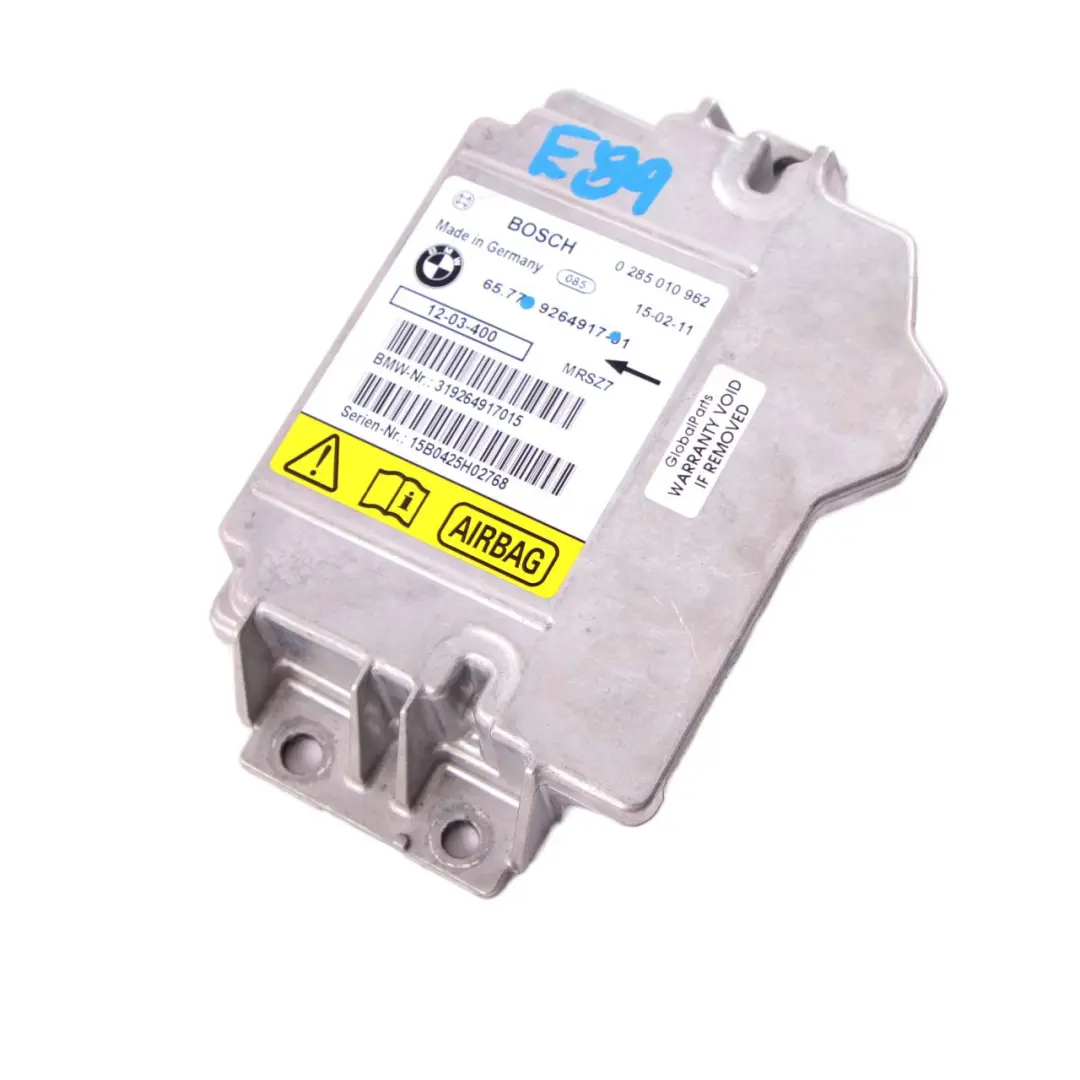 Module Control Unit ECU to BMW Z4 E89 Roadster Air with Part number 9264917 BMW Z4 E89 Roadster Air Module Control Unit ECU - SKU 9264917 - Part number 9264917