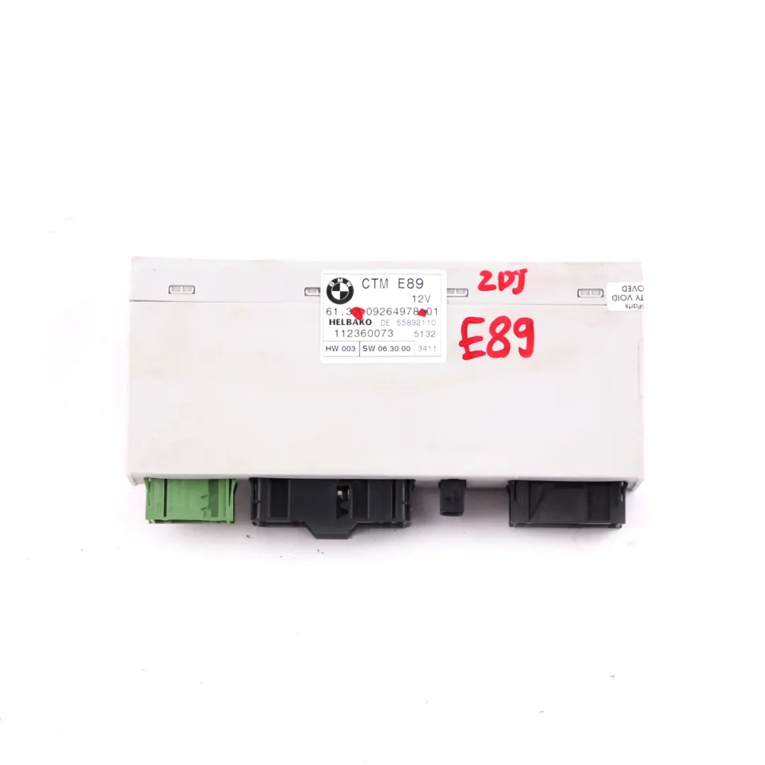 Module de capote CTM 0 pour BMW Z4 E89 Roadster Cabrio à propos du numéro de pièce 9264978 BMW Z4 E89 Roadster Cabrio Module de capote CTM 0 - SKU 9264978 - Numéro de pièce 9264978