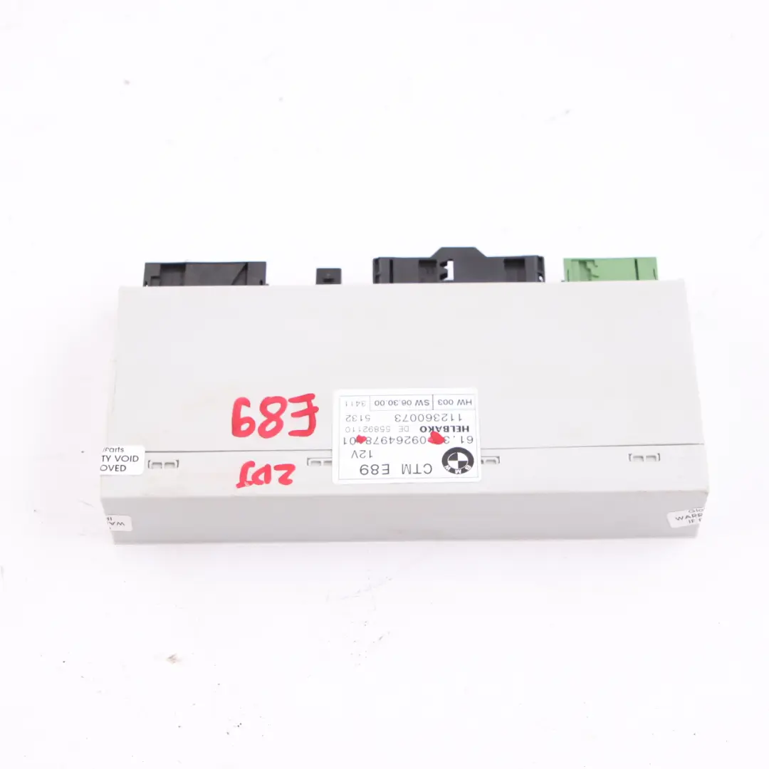 Moduł Sterownik CTM 0 do BMW Z4 E89 o numerze 9264978 BMW Z4 E89 Moduł Sterownik CTM 0 - SKU 9264978 - Numer Części 9264978