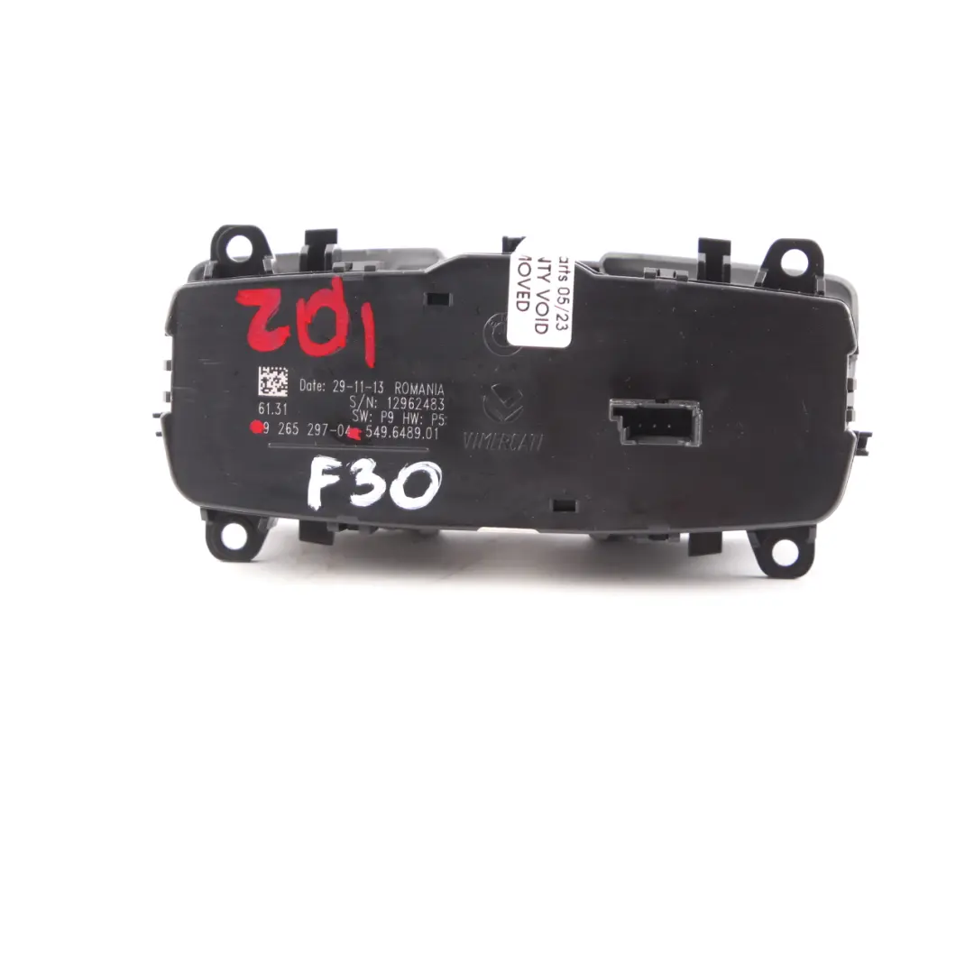  Light Switch BMW F20 F21 F30 F31 Headlight Headlamp Control Panel Unit - SKU 9265297 - Part number 9265297