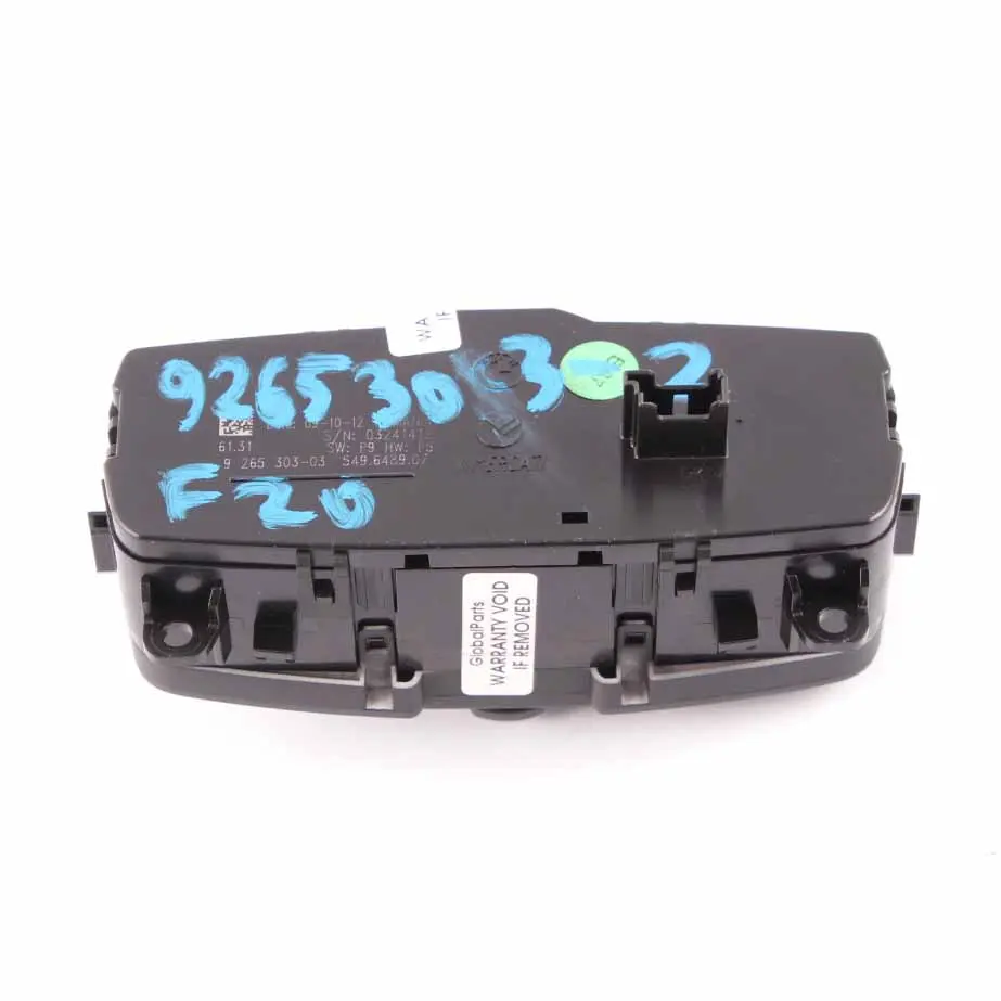 BMW F20 F21 F30 F31 Light Switch Control Element Headlight Headlamp - SKU 9265303-2 - Part number 9265303