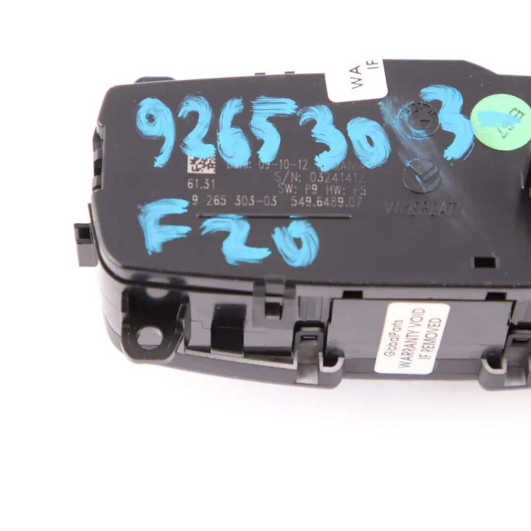 BMW F20 F21 F30 F31 Lichtschalter Bedienelement Scheinwerfer - SKU 9265303-2 - Teilenummer 9265303