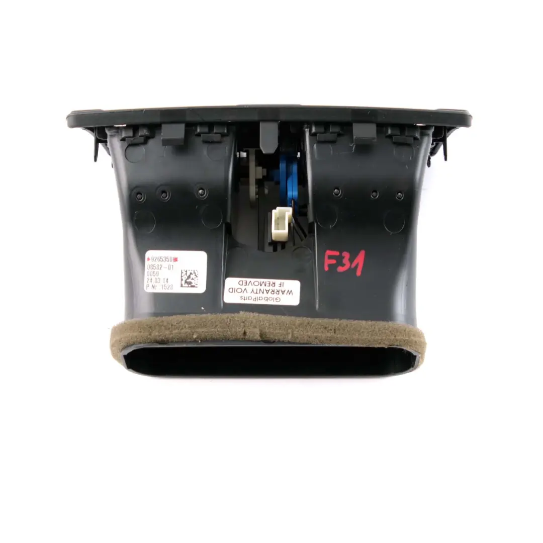 Grille Rear Fresh Vent Black to BMW F20 F21 F30 F31 Air with Part number 9265350 BMW F20 F21 F30 F31 Air Grille Rear Fresh Vent Black - SKU 9265350 - Part number 9265350