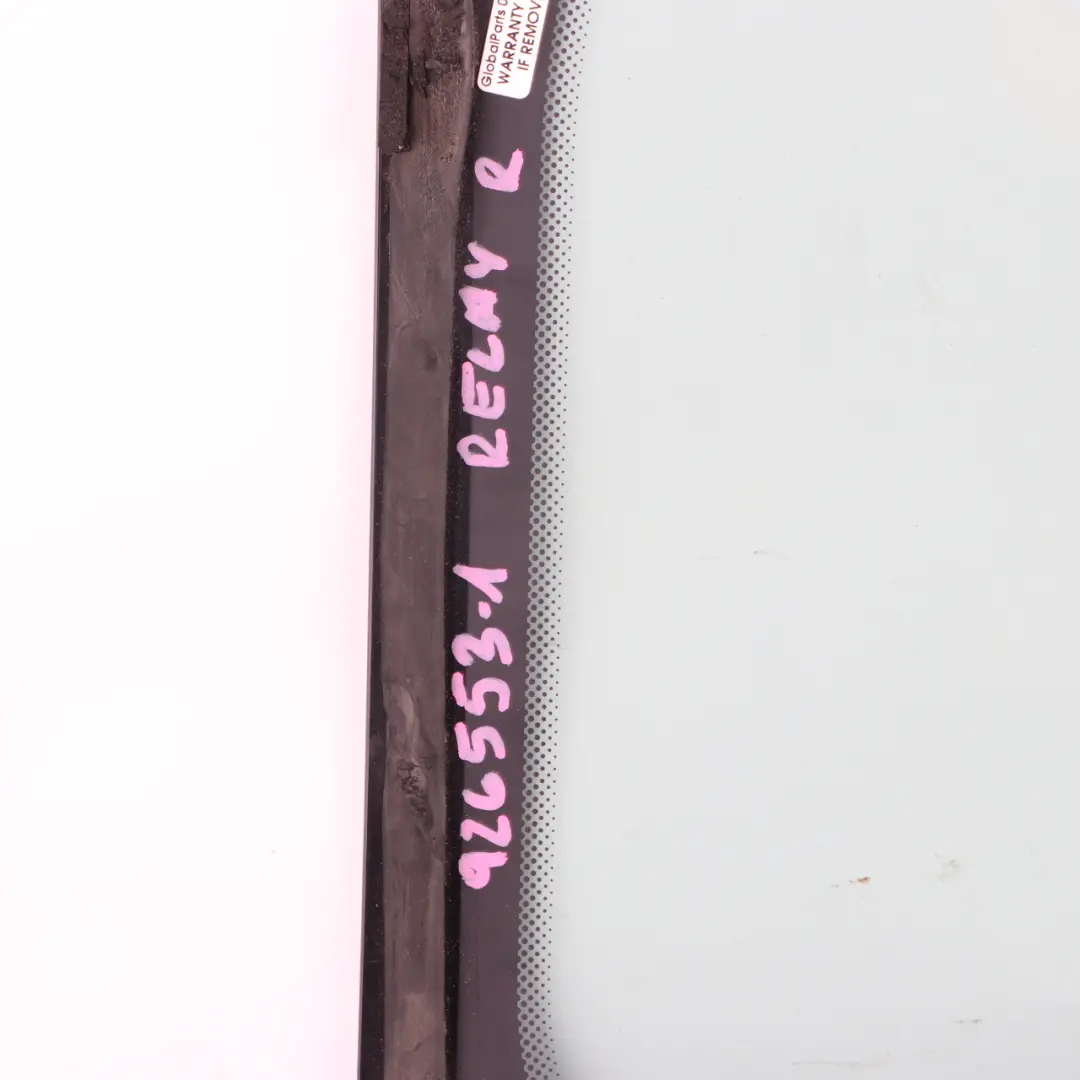 Side Quarter Window Citroen Relay Peugeot Boxer Front Right O/S Glass AS2 to with Part number 926553 Side Quarter Window Citroen Relay Peugeot Boxer Front Right O/S Glass AS2 - SKU 926553-1 - Part number 926553