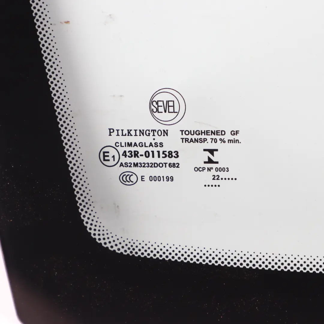  Side Quarter Window Citroen Relay Peugeot Boxer Front Right O/S Glass AS2 - SKU 926553-1 - Part number 926553