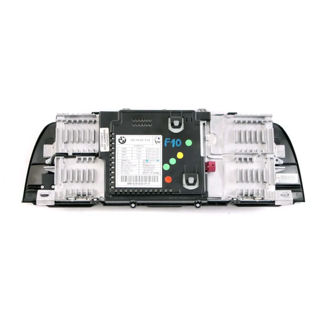 BMW F10 F11 On-Board Central Information Display Screen 10,25" 9247872 - SKU 9266385 - Part number 9266385