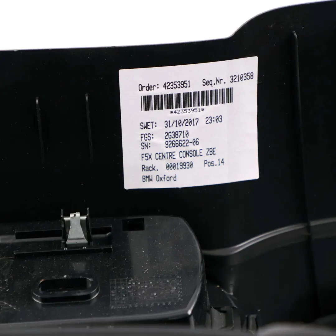 Mini Cooper F55 F56 F57 Centre Console Cup Holder Schwarz Black - SKU 9266622 - Part number 9266622