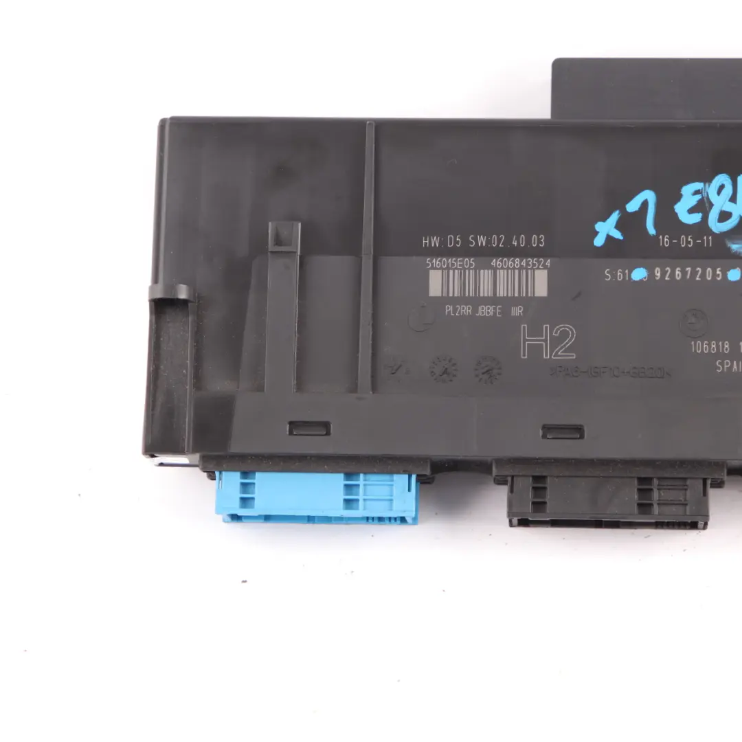  Junction Box BMW X1 E84 ECU Body Control Module H2 PL2RR JBBFE IIIR - SKU 9267205-2 - Part number 9267205