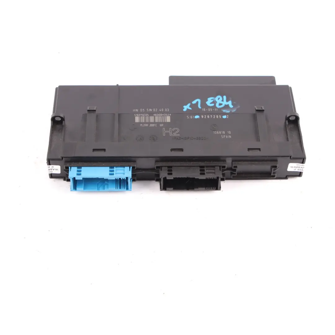 Junction Box BMW X1 E84 ECU Body Control Module H2 PL2RR JBBFE IIIR - SKU 9267205-2 - Part number 9267205