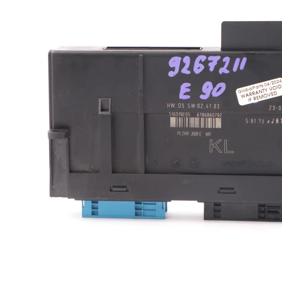 Module de confort Boîte de jonction PL2RR JBBFE IIIR ECU 9364819 pour BMW E90 à propos du numéro de pièce 9267211 BMW E90 Module de confort Boîte de jonction PL2RR JBBFE IIIR ECU 9364819 - SKU 9267211 - Numéro de pièce 9267211