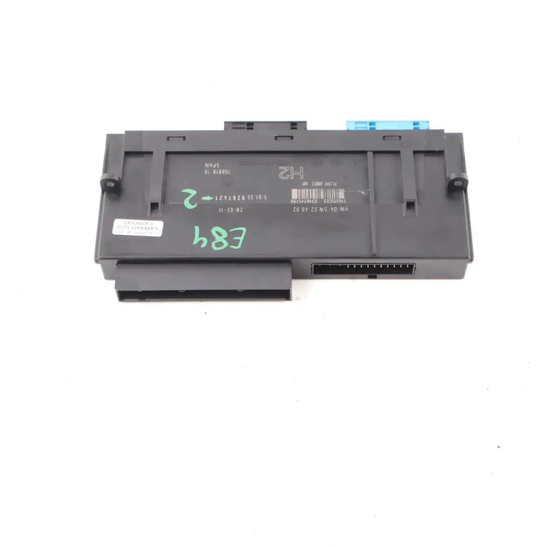 ECU Corps Module de contrôle PL2RR JBBFE IIIR pour BMW E84 à propos du numéro de pièce 9267421 BMW E84 ECU Corps Module de contrôle PL2RR JBBFE IIIR - SKU 9267421-2 - Numéro de pièce 9267421