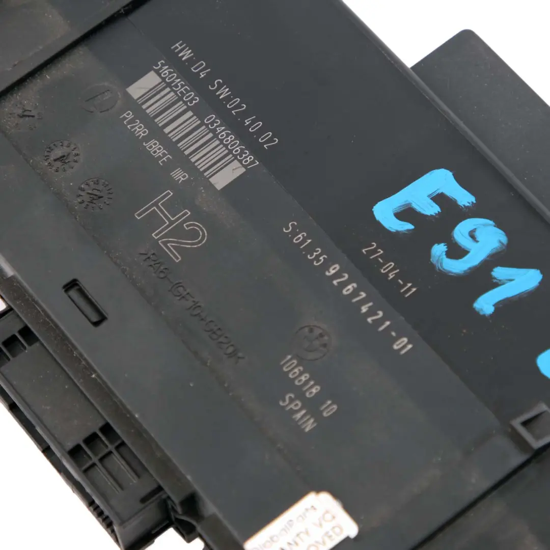 ECU Karosserie Steuer Gerät M Anschluss PL2RR JBBFE IIIR für BMW E91 LCI mit Teilenummer 9267421 BMW E91 LCI ECU Karosserie Steuer Gerät M Anschluss PL2RR JBBFE IIIR - SKU 9267421 - Teilenummer 9267421