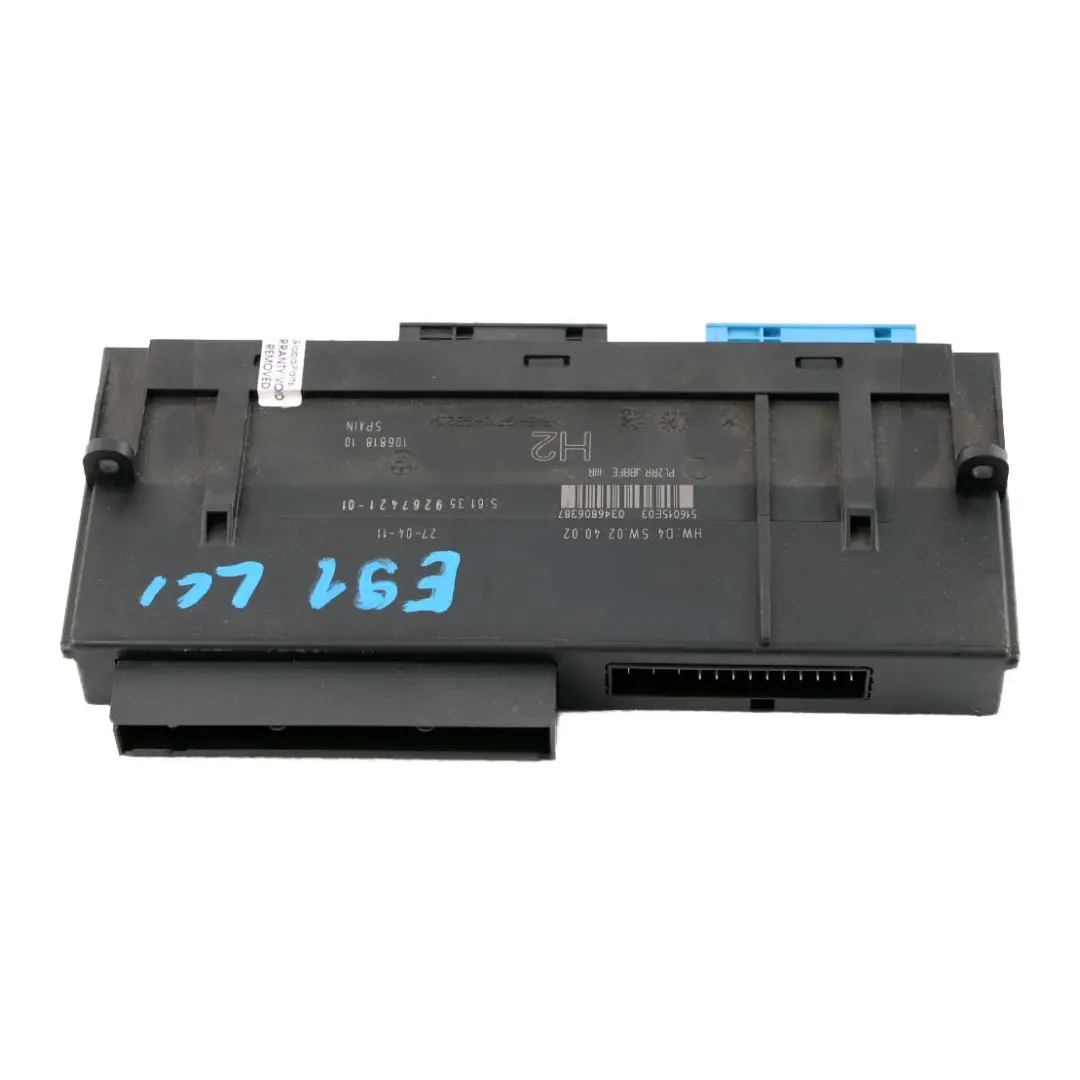 Module Commande ECU BMW E91 LCI Boîte Jonction M PL2RR JBBFE IIIR pour à propos du numéro de pièce 9267421 Module Commande ECU BMW E91 LCI Boîte Jonction M PL2RR JBBFE IIIR - SKU 9267421 - Numéro de pièce 9267421