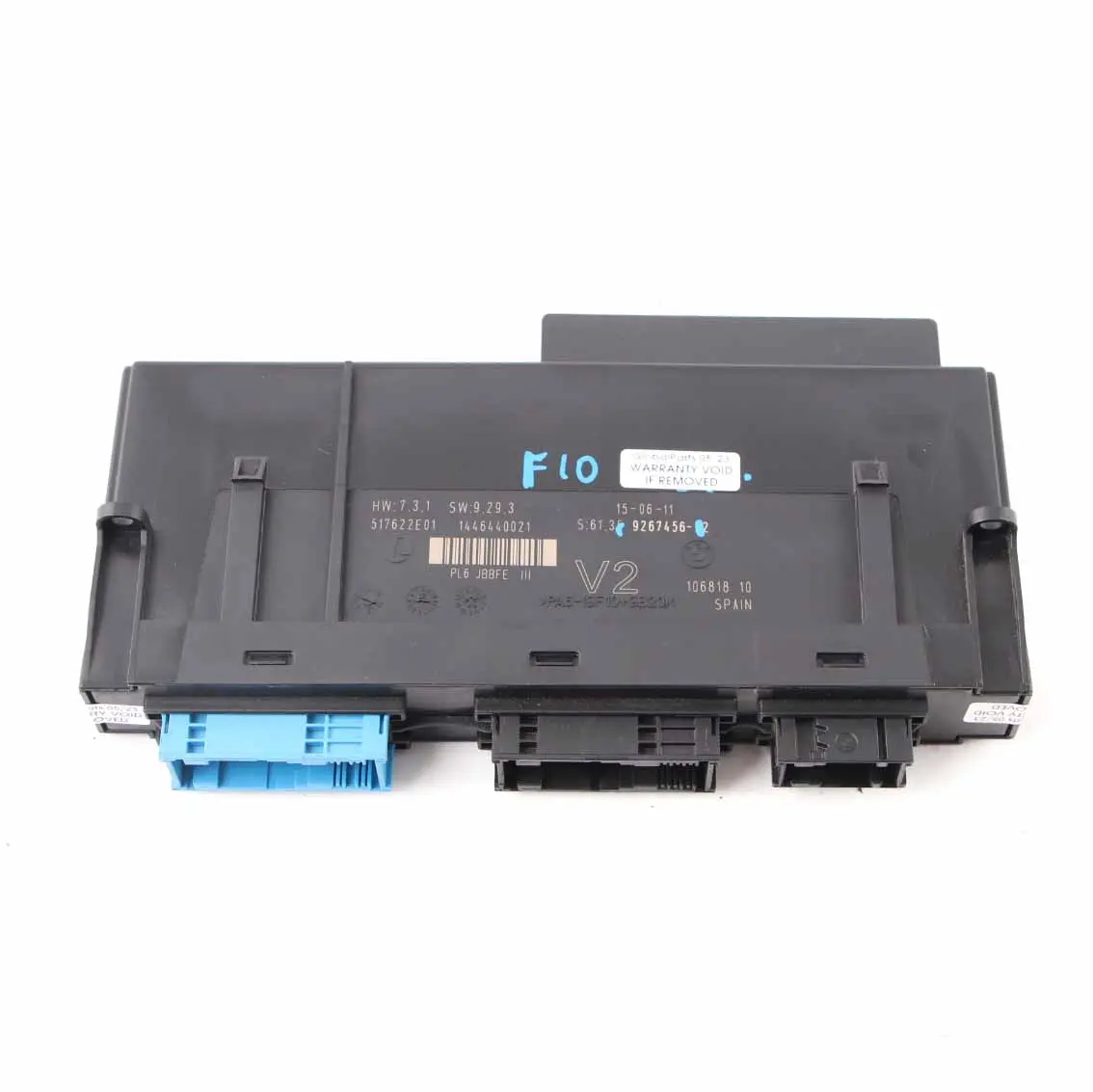 Unità di controllo BMW F10 F11 Modulo corpo ECU JBBFE IIIR V2 PL6 ECU 9267456