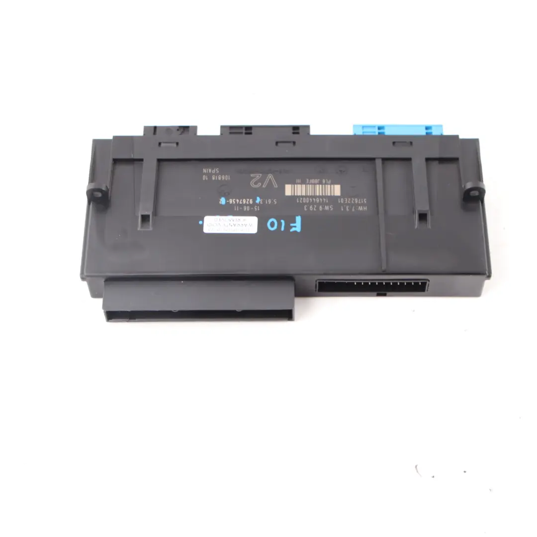 Unité de contrôle BMW F10 F11 Module corps ECU JBBFE IIIR V2 PL6 ECU pour à propos du numéro de pièce 9267456 Unité de contrôle BMW F10 F11 Module corps ECU JBBFE IIIR V2 PL6 ECU - SKU 9267456 - Numéro de pièce 9267456