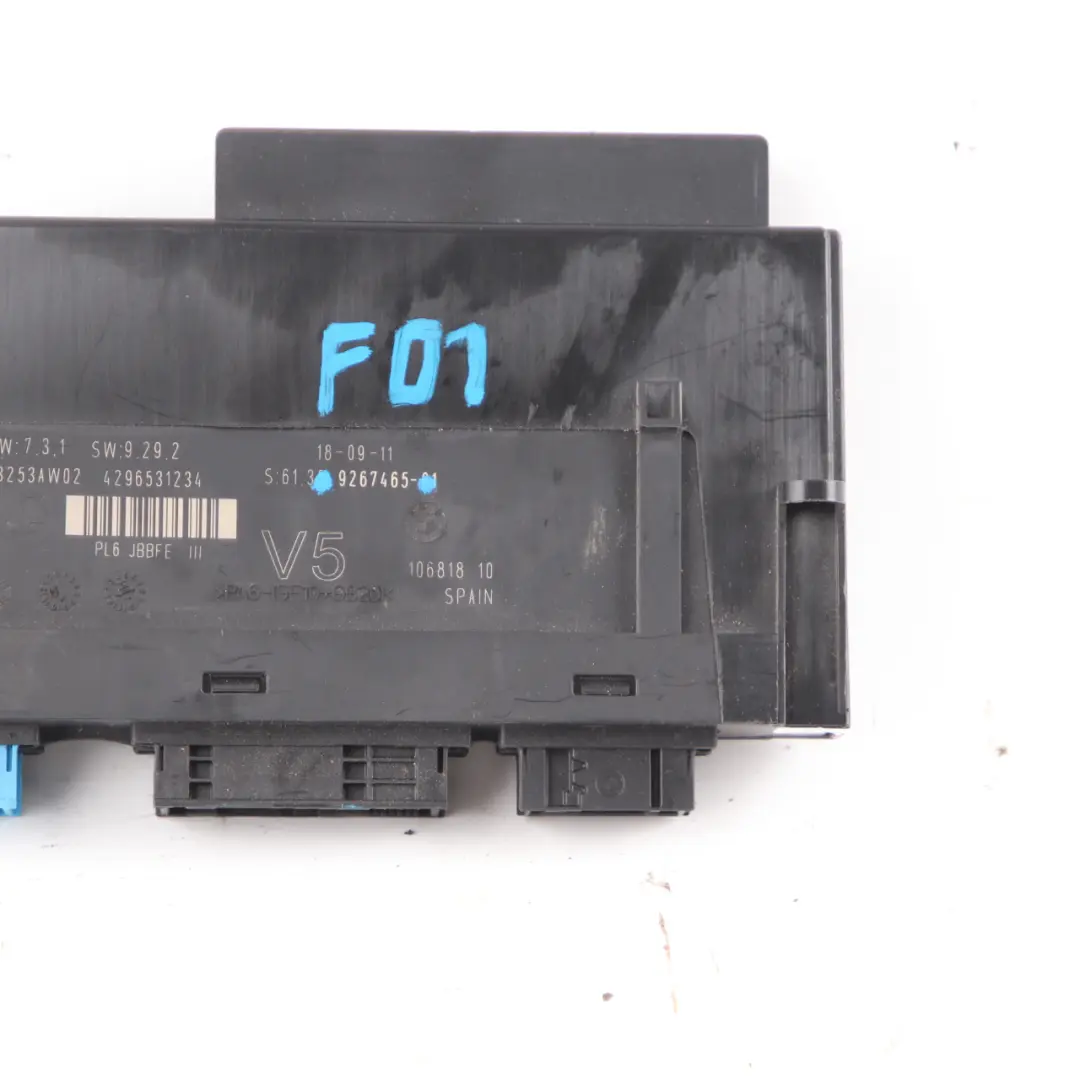 Módulo Control Cuerpo ECU Caja Conexiones V5 PL6 JBBFE III Lear para BMW F01 con número de pieza 9267465 BMW F01 Módulo Control Cuerpo ECU Caja Conexiones V5 PL6 JBBFE III Lear - SKU 9267465 - Número de pieza 9267465