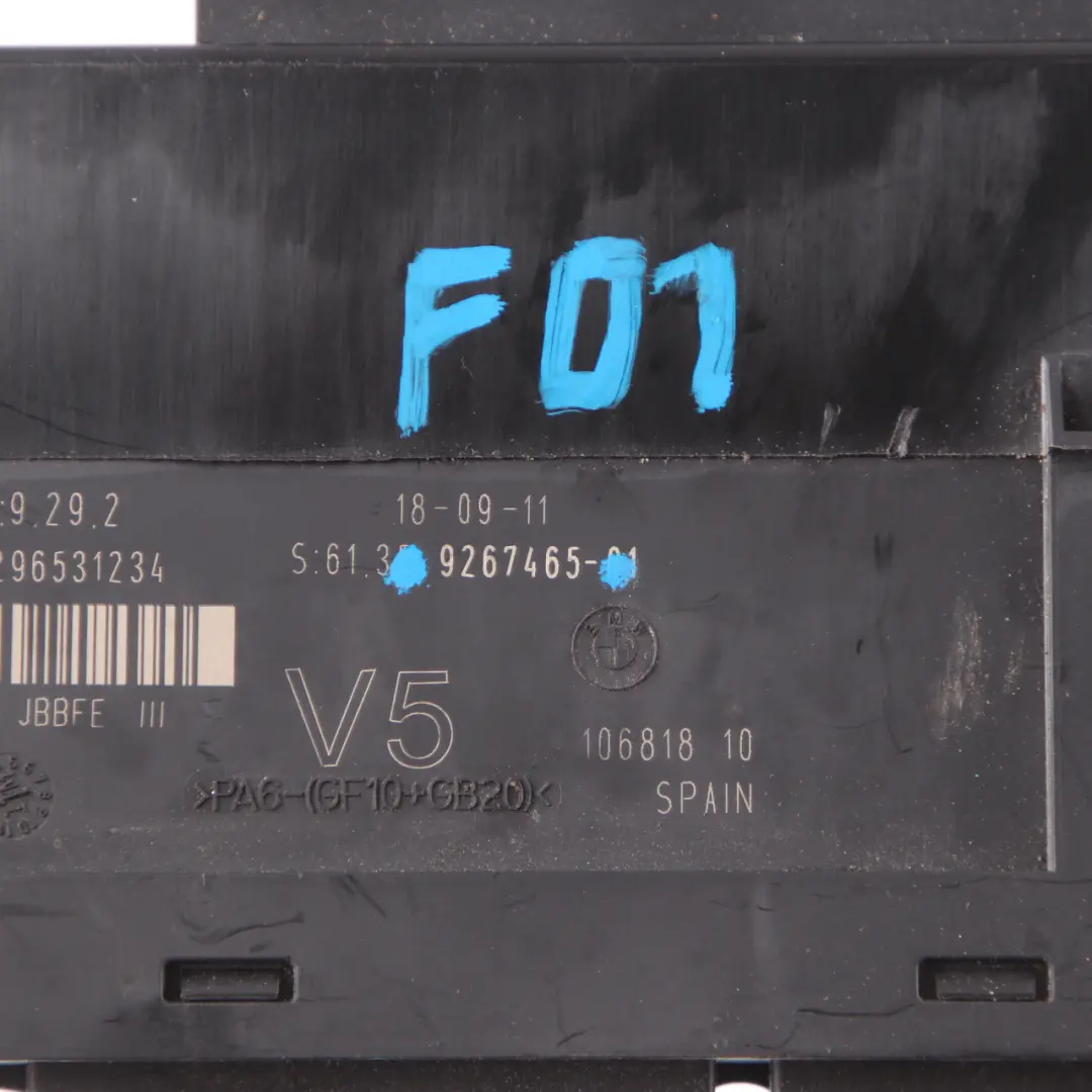 BMW F01 Body Control Module ECU Junction Box V5 PL6 JBBFE III Lear - SKU 9267465 - Part number 9267465