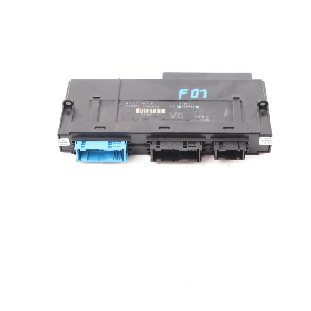 Body Control Module ECU Junction Box V5 PL6 JBBFE III Lear to BMW F01 with Part number 9267465 BMW F01 Body Control Module ECU Junction Box V5 PL6 JBBFE III Lear - SKU 9267465 - Part number 9267465