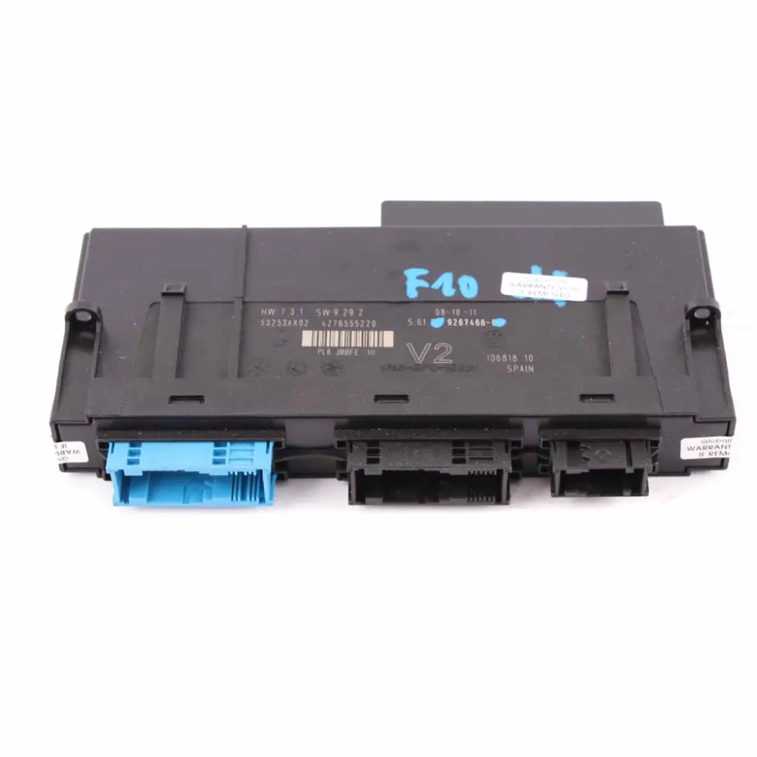 BMW F10 Caja Conexiones Módulo Carrocería V2 PL2 JBBFE III Lear ECU - SKU 9267466 - Número de pieza 9267466