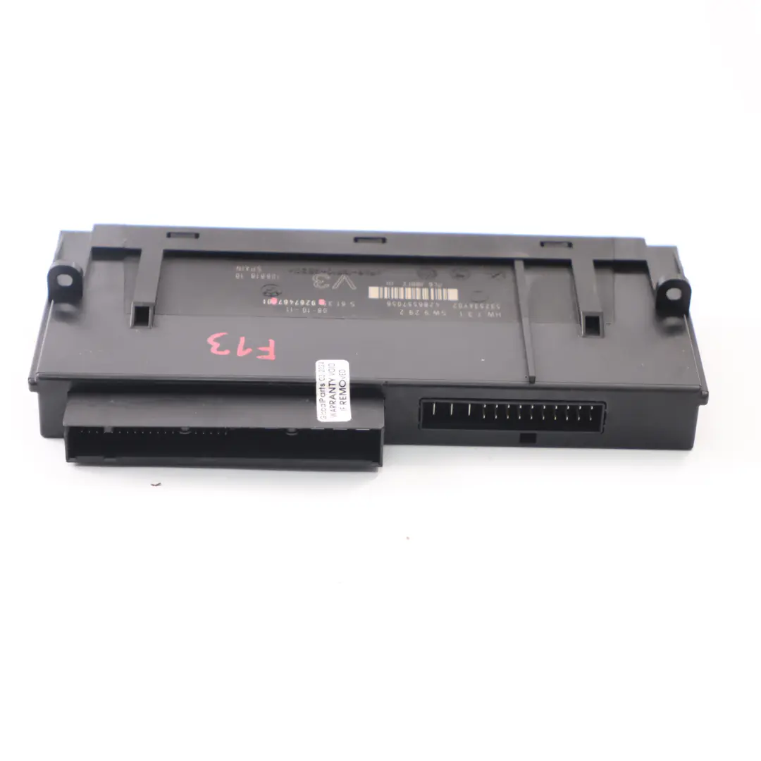 BMW F13 Módulo Control Carrocería Conexiones Electrónica JBBFE 3 PL6 V3 - SKU 9267467 - Número de pieza 9267467