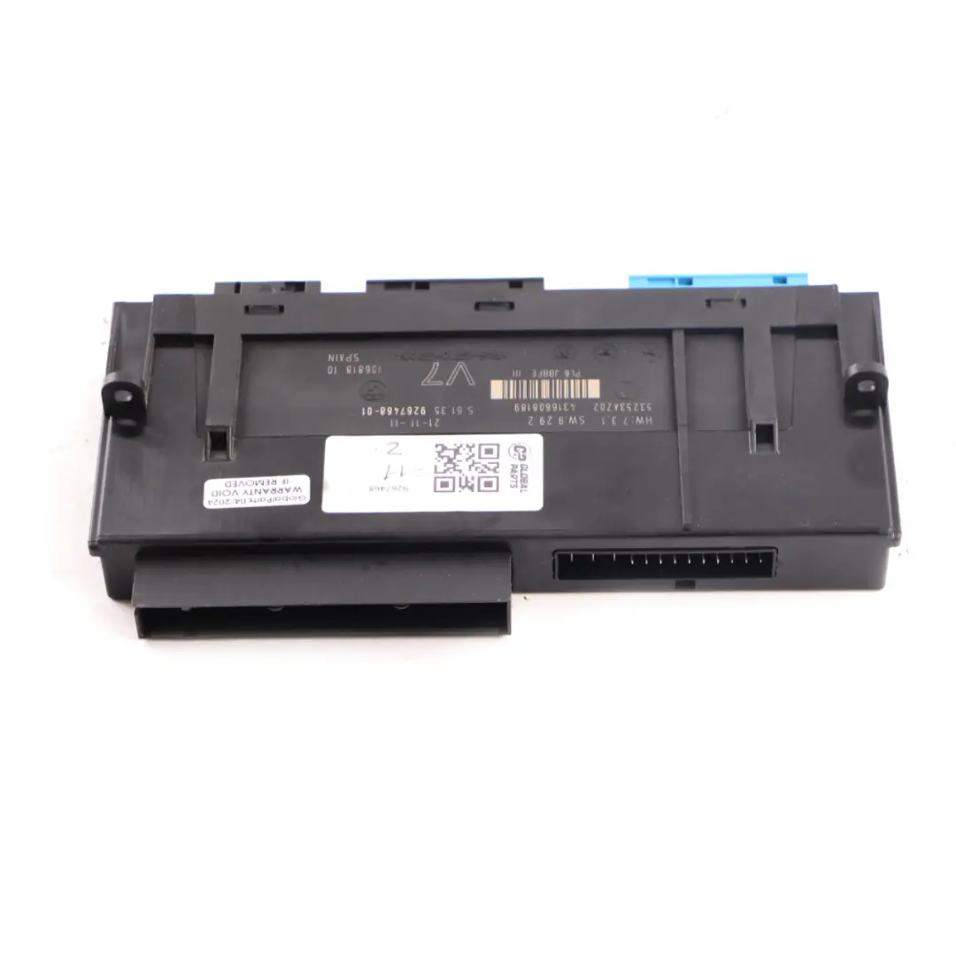 Body Control Module BMW F11 ECU Junction Box 3 PL6 JBBFE III V7 to with Part number 9267468 Body Control Module BMW F11 ECU Junction Box 3 PL6 JBBFE III V7 - SKU 9267468 - Part number 9267468