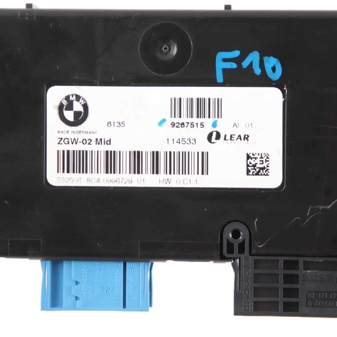  Módulo Gateway BMW F10 F11 Módulo Central Unidad De Control Lear ZGW-02 9266409 - SKU 9267515 - Número de pieza 9267515