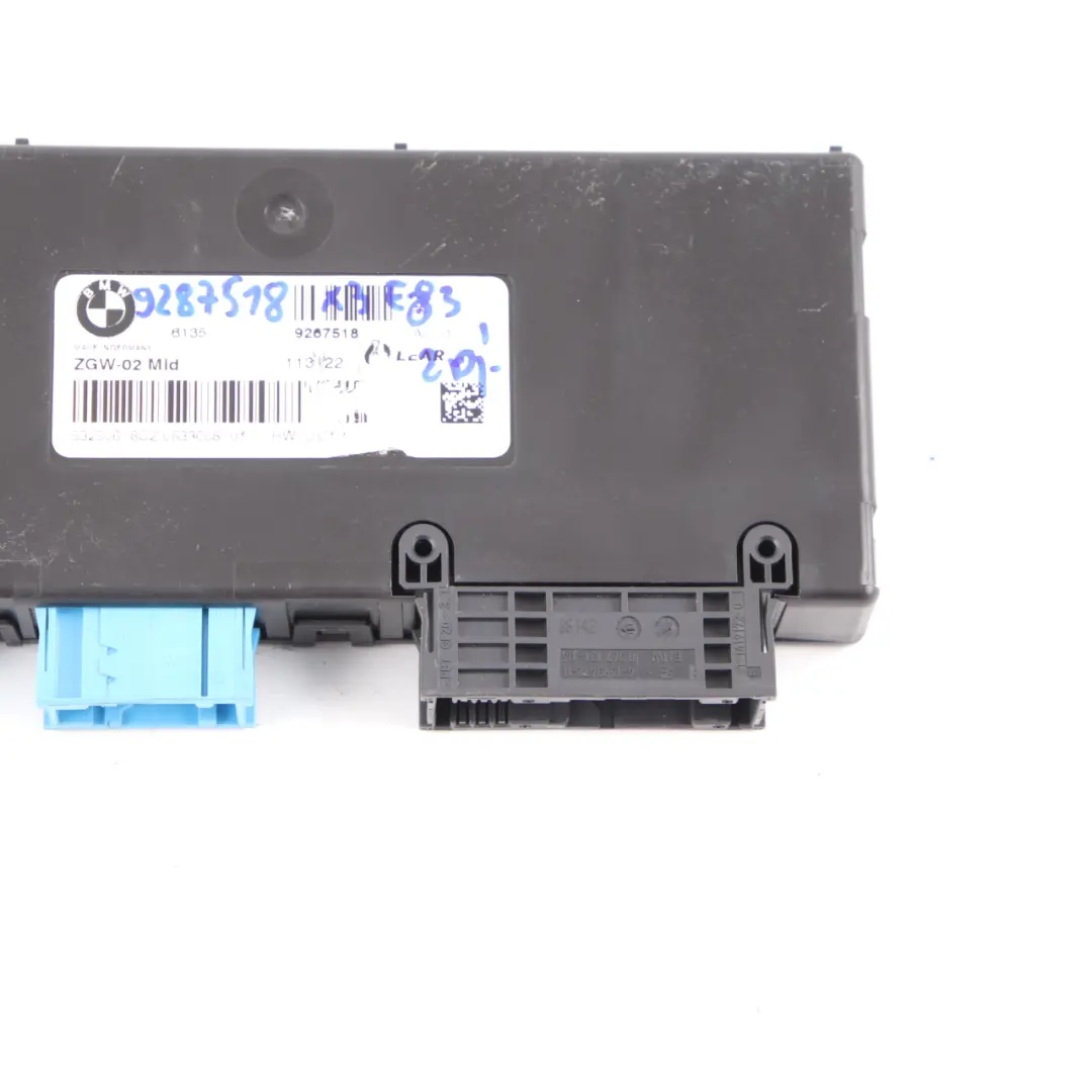 Central Gateway Module Control Unit Lear ZGW-02 Mid to BMW X3 F25 with Part number 9267518 BMW X3 F25 Central Gateway Module Control Unit Lear ZGW-02 Mid - SKU 9267518 - Part number 9267518