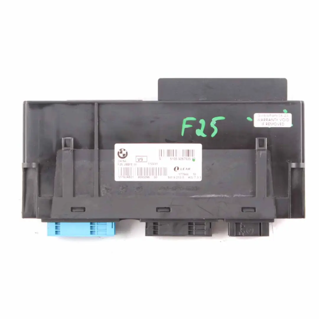 Boîtier Jonction ECU Commande Carrosserie JBBFE III 3 V9 Lear pour BMW X3 F25 à propos du numéro de pièce 9267535 BMW X3 F25 Boîtier Jonction ECU Commande Carrosserie JBBFE III 3 V9 Lear - SKU 9267535 - Numéro de pièce 9267535