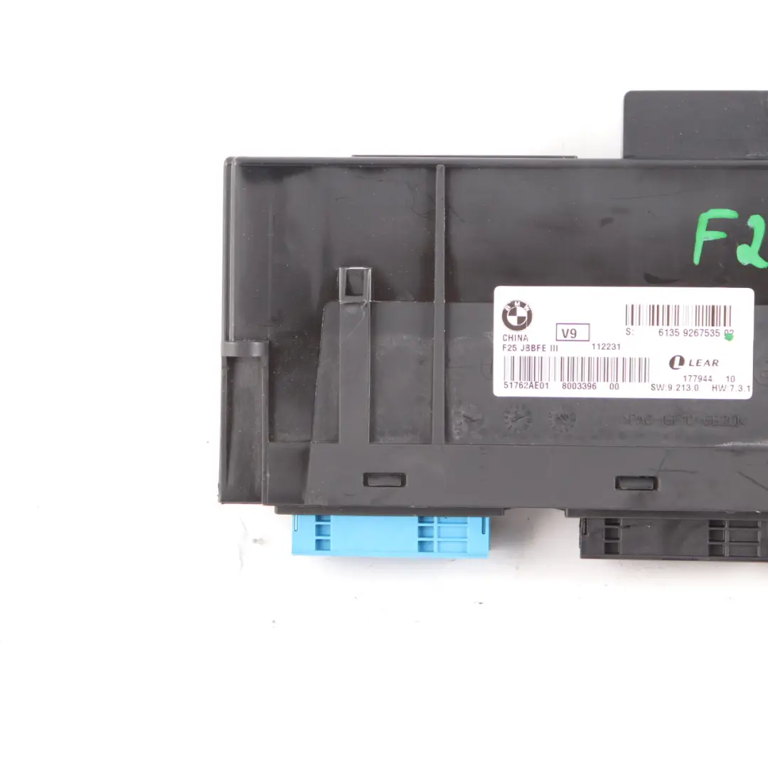 Body Control Module ECU Junction Box JBBFE III 3 V9 Lear to BMW X3 F25 with Part number 9267535 BMW X3 F25 Body Control Module ECU Junction Box JBBFE III 3 V9 Lear - SKU 9267535 - Part number 9267535