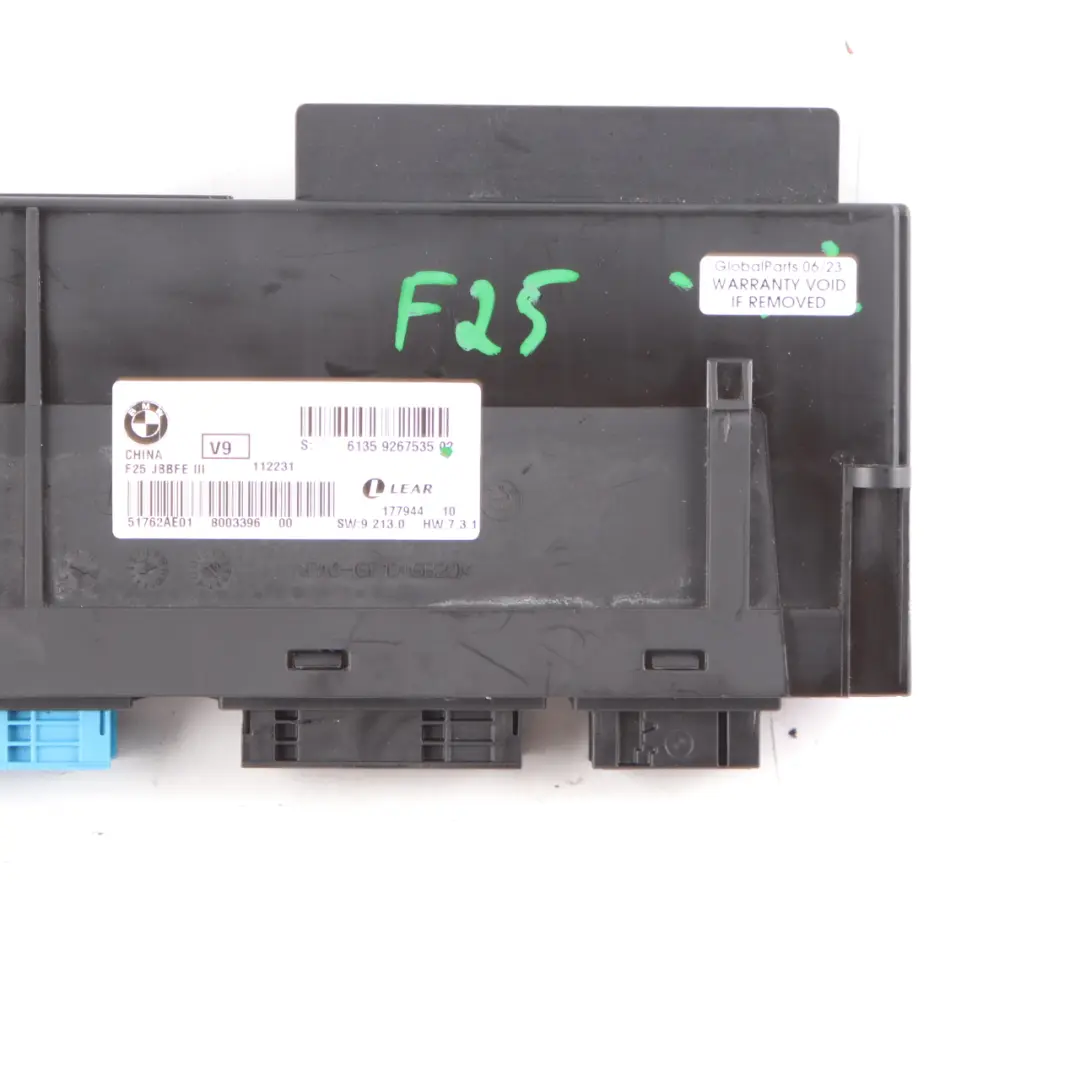 BMW X3 F25 Body Control Module ECU Junction Box JBBFE III 3 V9 Lear - SKU 9267535 - Part number 9267535