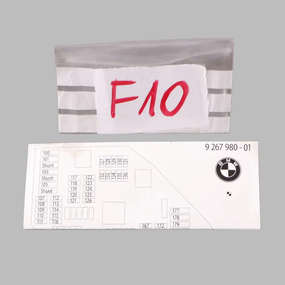 BMW F10 Fuse Location Diagram Map Fuse Grouping - SKU 9267980 - Part number 9267980
