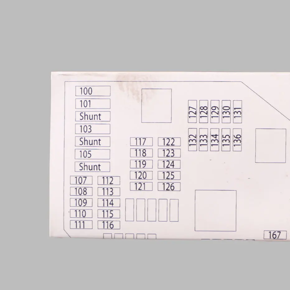 BMW F10 Diagrama Localización Fusibles Mapa Agrupación Fusibles - SKU 9267980 - Número de pieza 9267980