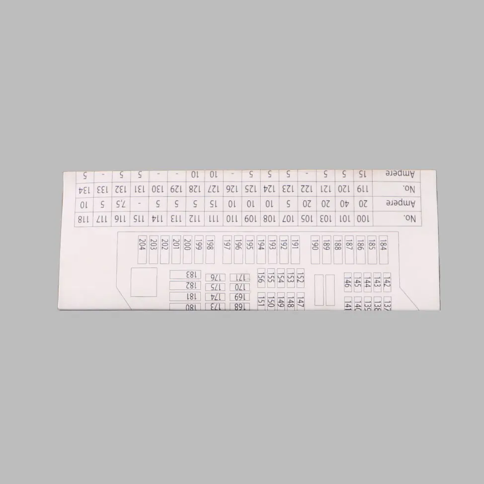 BMW F10 Diagrama Localización Fusibles Mapa Agrupación Fusibles - SKU 9267980 - Número de pieza 9267980