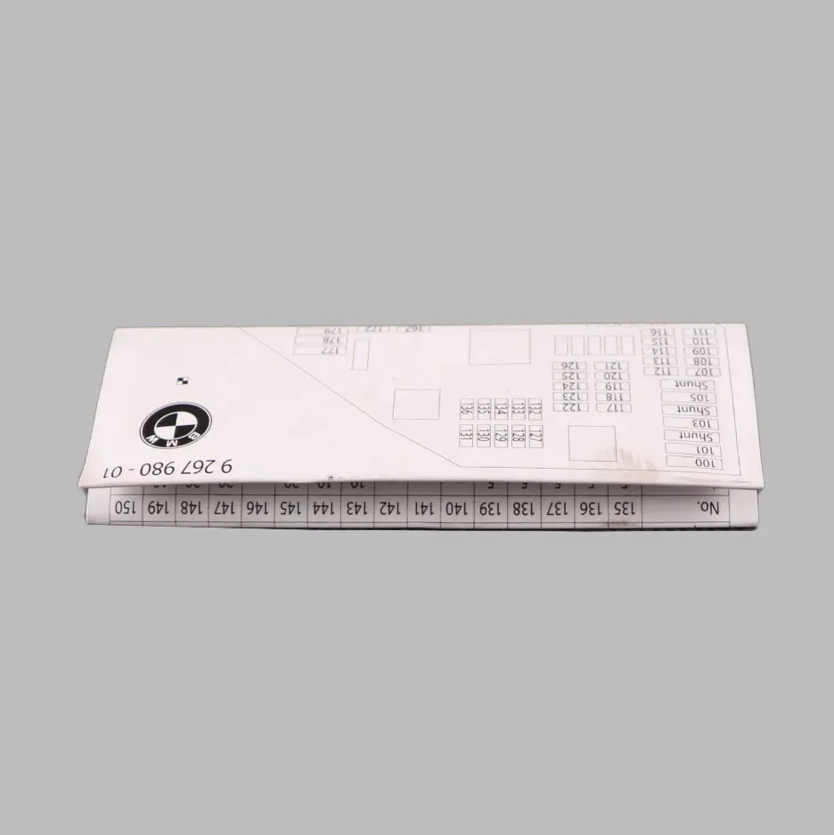 BMW F10 Diagrama Localización Fusibles Mapa Agrupación Fusibles - SKU 9267980 - Número de pieza 9267980