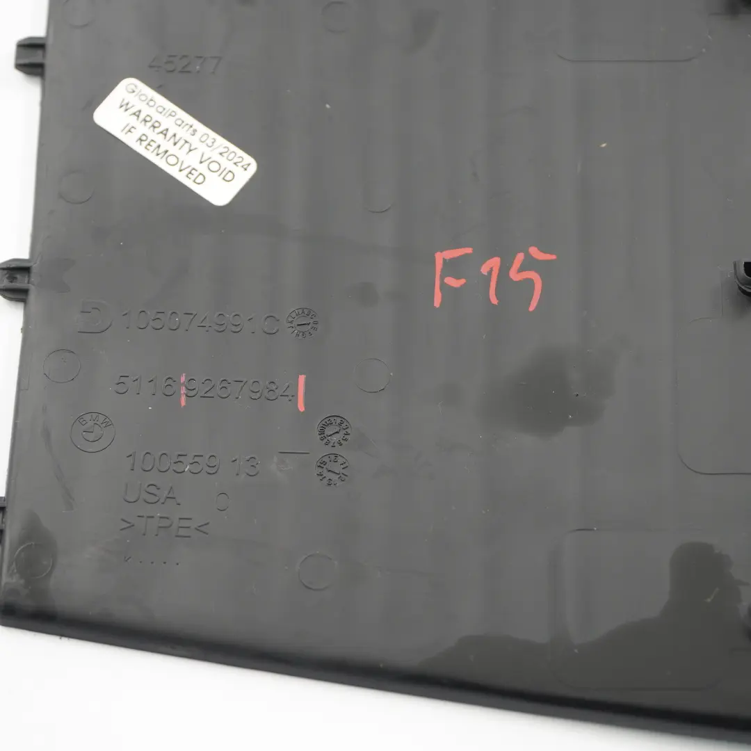 Mittel Konsole Einsatz Hinten Ablagefach Trim Matte Gummi für BMW F15 F16 mit Teilenummer 9267984 BMW F15 F16 Mittel Konsole Einsatz Hinten Ablagefach Trim Matte Gummi - SKU 9267984 - Teilenummer 9267984