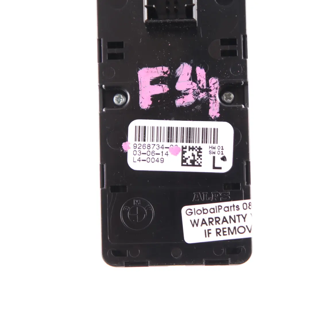 Przełącznik Panel Sterowania Podnośnika Szyb Kierowcy do BMW F34 GT o numerze 9268734 BMW F34 GT Przełącznik Panel Sterowania Podnośnika Szyb Kierowcy - SKU 9268734 - Numer Części 9268734