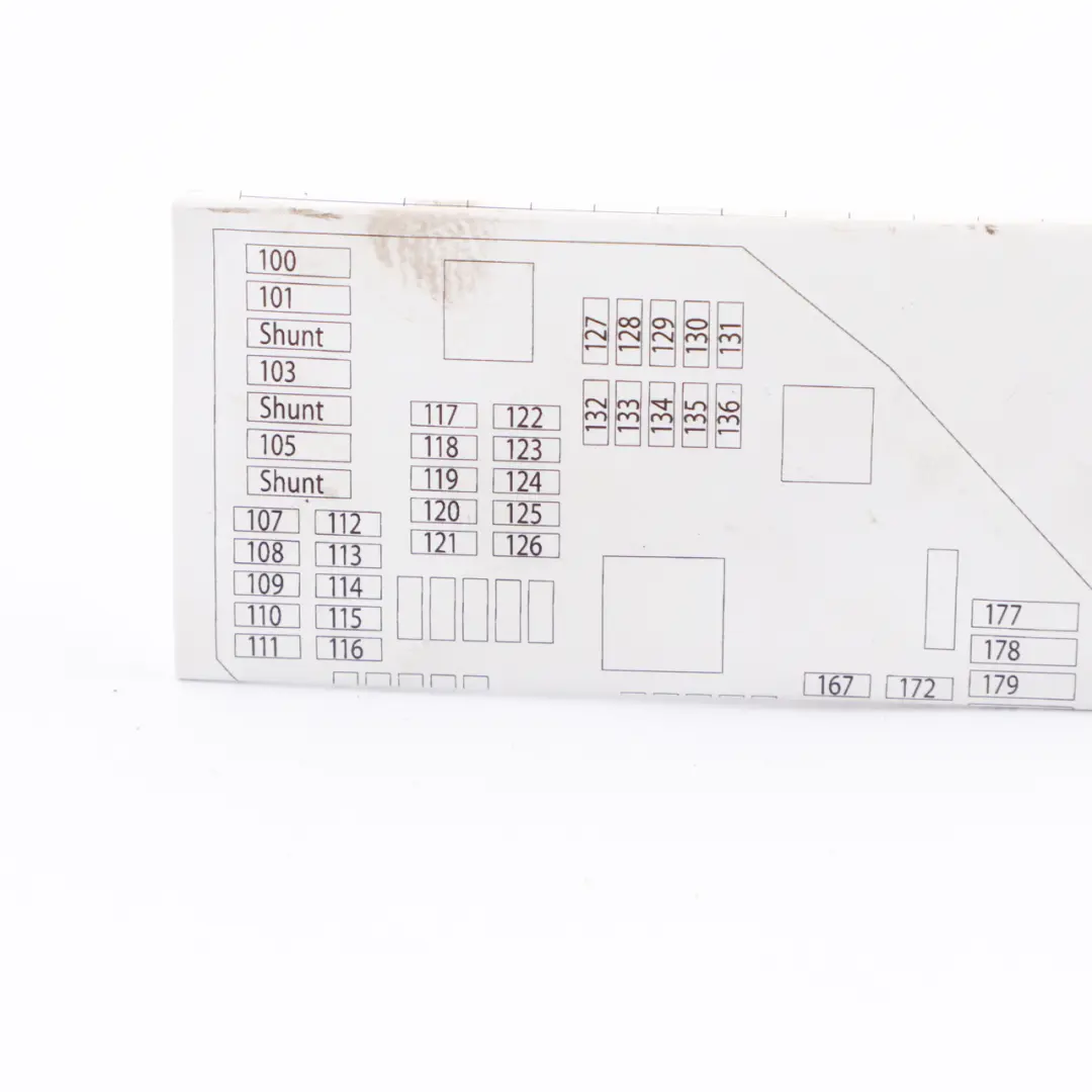  Fuse Box Grouping BMW F10 Fuse Placement Map Card Diagram - SKU 926980-01 - Part number 926980-01