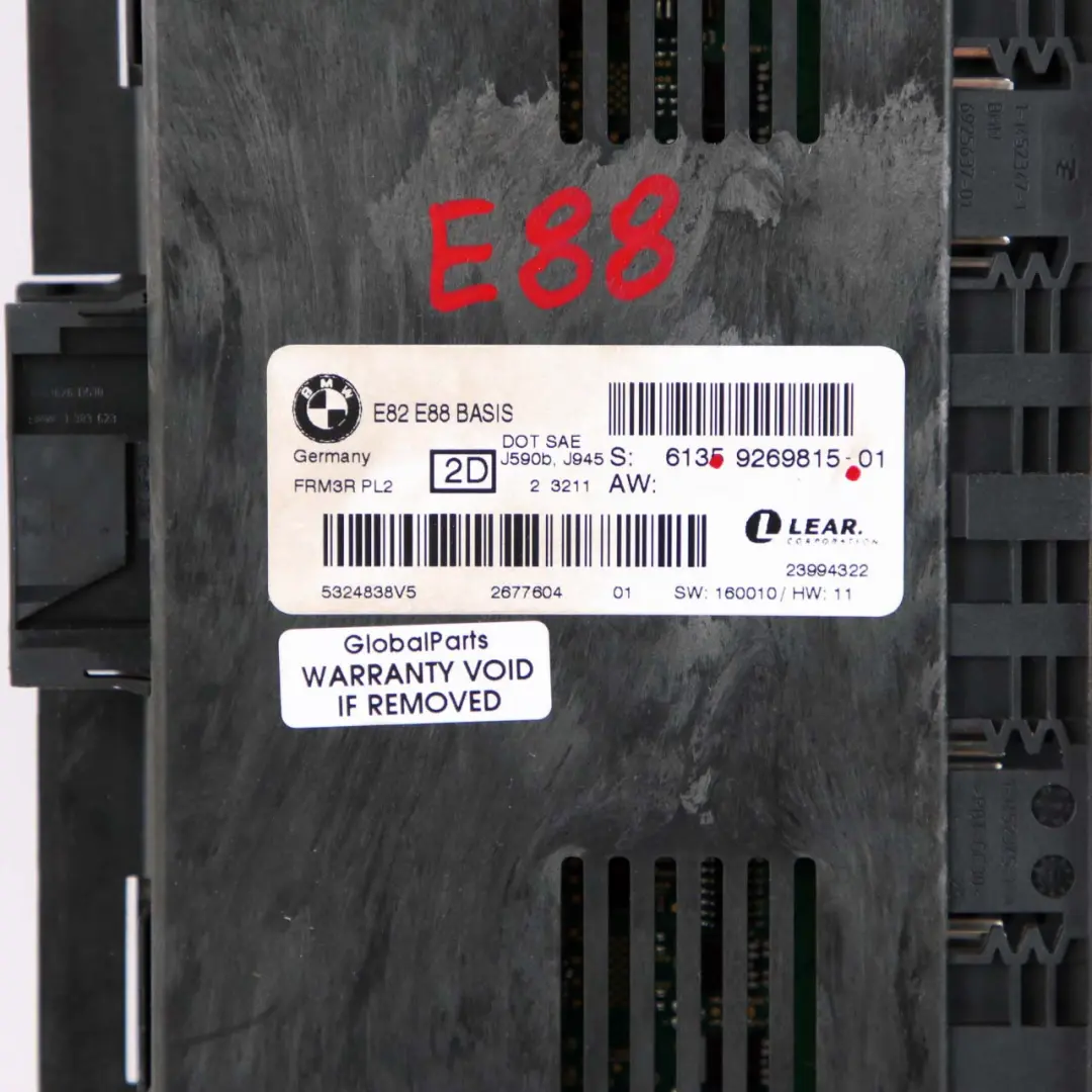 BMW E88 Moduł Sterownik Świateł ECU Basis FRM3R PL2 - SKU 9269815 - Numer Części 9269815