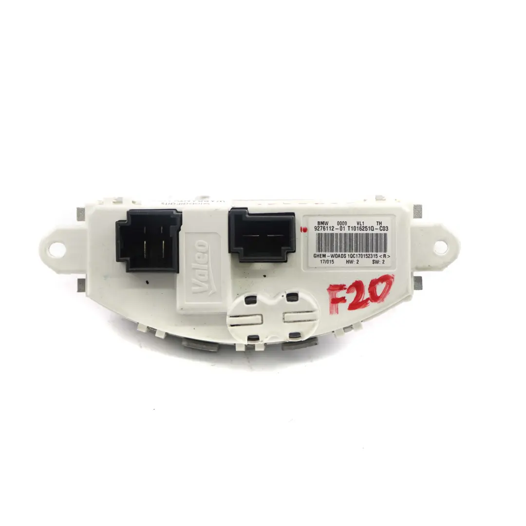 BMW 1 3 Series F20 F21 F30 Heater Air Conditioning Fan Blower Regulator Unit - SKU 9270254 - Part number 9377854