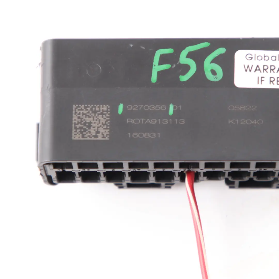 fusible BMW F40 Mini F55 F56 F57 F60 Boîte de distribution pour Porte à propos du numéro de pièce 9270356 Porte fusible BMW F40 Mini F55 F56 F57 F60 Boîte de distribution - SKU 9270356-2 - Numéro de pièce 9270356