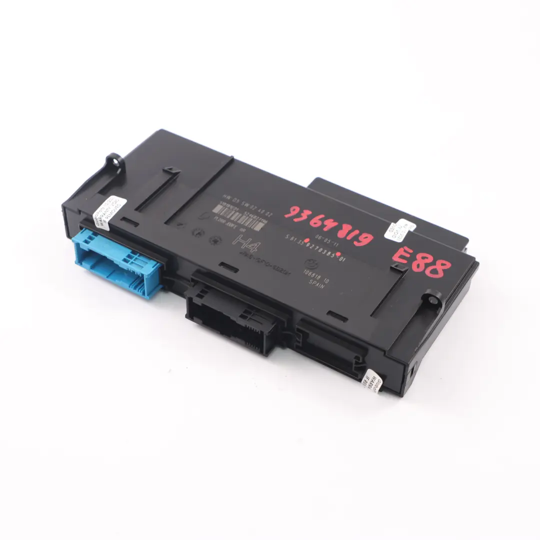 ECU Body Control Module H4 Junction Box PL2RR JBBFE IIIR to BMW E88 with Part number 9270385 BMW E88 ECU Body Control Module H4 Junction Box PL2RR JBBFE IIIR - SKU 9270385 - Part number 9270385