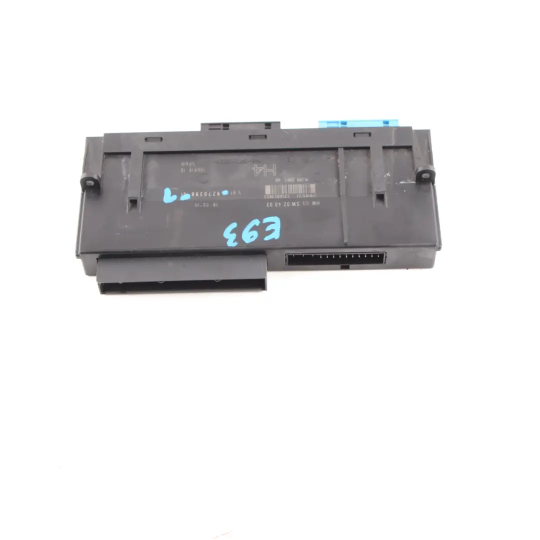 BMW E93 Body Control Module ECU Unit JBBFE IIIR H4 PL2RR - SKU 9270386-1 - Part number 9270386