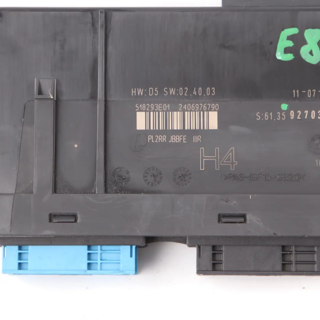 BMW E88 Módulo De Control De Carrocería Unidad ECU JBBFE IIIR H4 PL2RR - SKU 9270386 - Número de pieza 9270386
